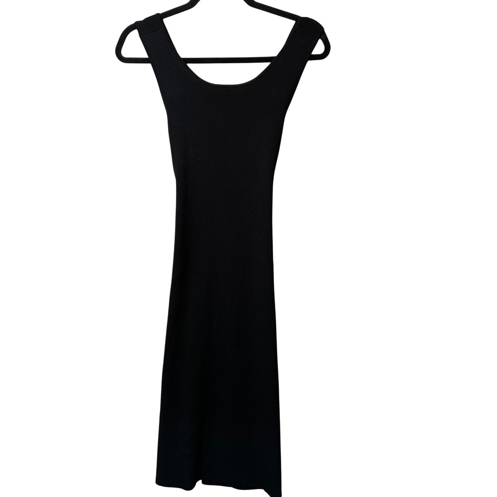 Stockholm Atelier & Other Stories Black Sleeveless Ribbed Midi Dress‎